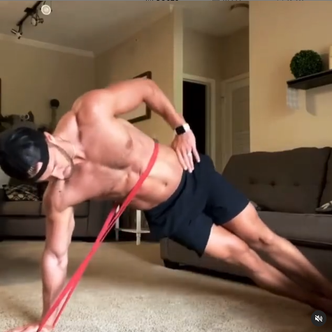 BANDED IN HOME ABS workout by @built by brett using WODFitters bands