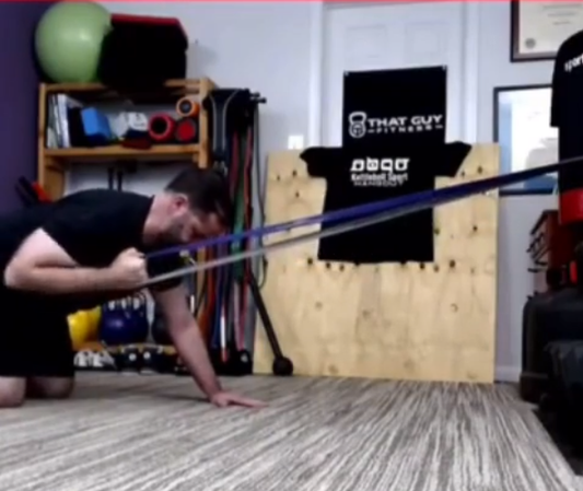 Banded pulls using WODFitters resistance bands by @thatguythetrainer