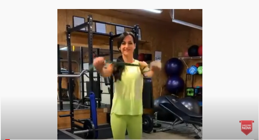 Arm movement exercises with WODFitters resistance bands