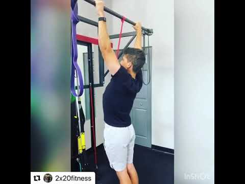 Assisted pull-ups using WODFitters resistance bands