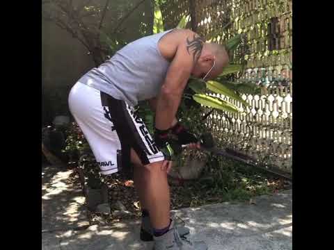 Elbow movement with dumbbell using WODFitters resistance bands