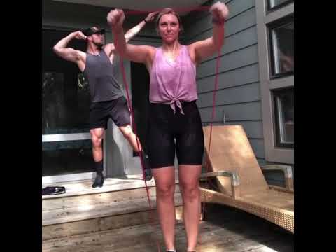 Home workout using WODFitters resistance bands