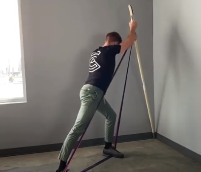 LANDMINE PULL + PRESS using WODFitters resistance bands