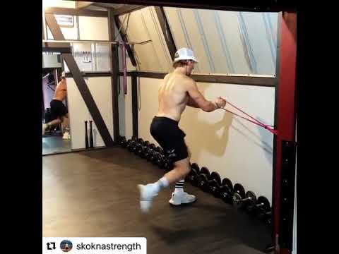 Reverse Lunges with Band Holds⁣ using WODFitters resistance bands