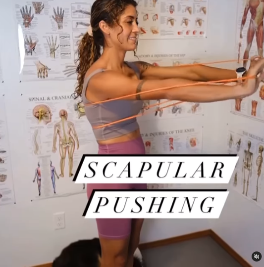 Scapular pushing & Wall slides by @bodyenroute using WODFitters bands