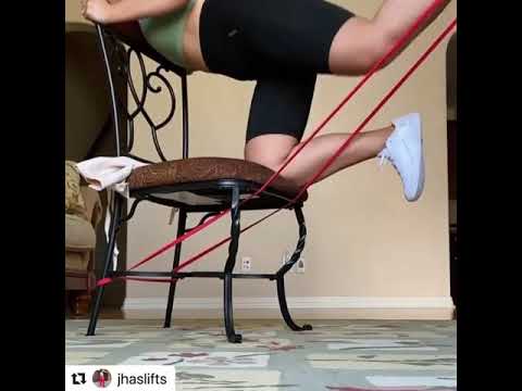 Shift hamstring curls using WODFitters red resistance bands