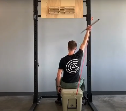 Shoulder press techniques by @theclimbclinic using WODFitters resistance bands