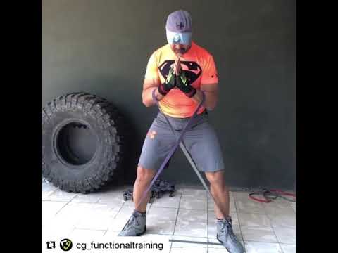 Squats using WODFitters resistance bands