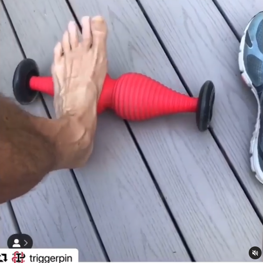 WODFitters Patented Trigger Point Massage Body Roller acts as the best foot ache remedy
