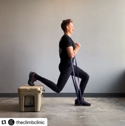 ELEVATED SPLIT SQUAT by @theclimbclinic using WODFitters resistance bands