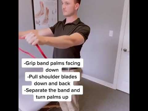 Workout to relieve pain neck, shoulder and back using WODFitters resistance bands