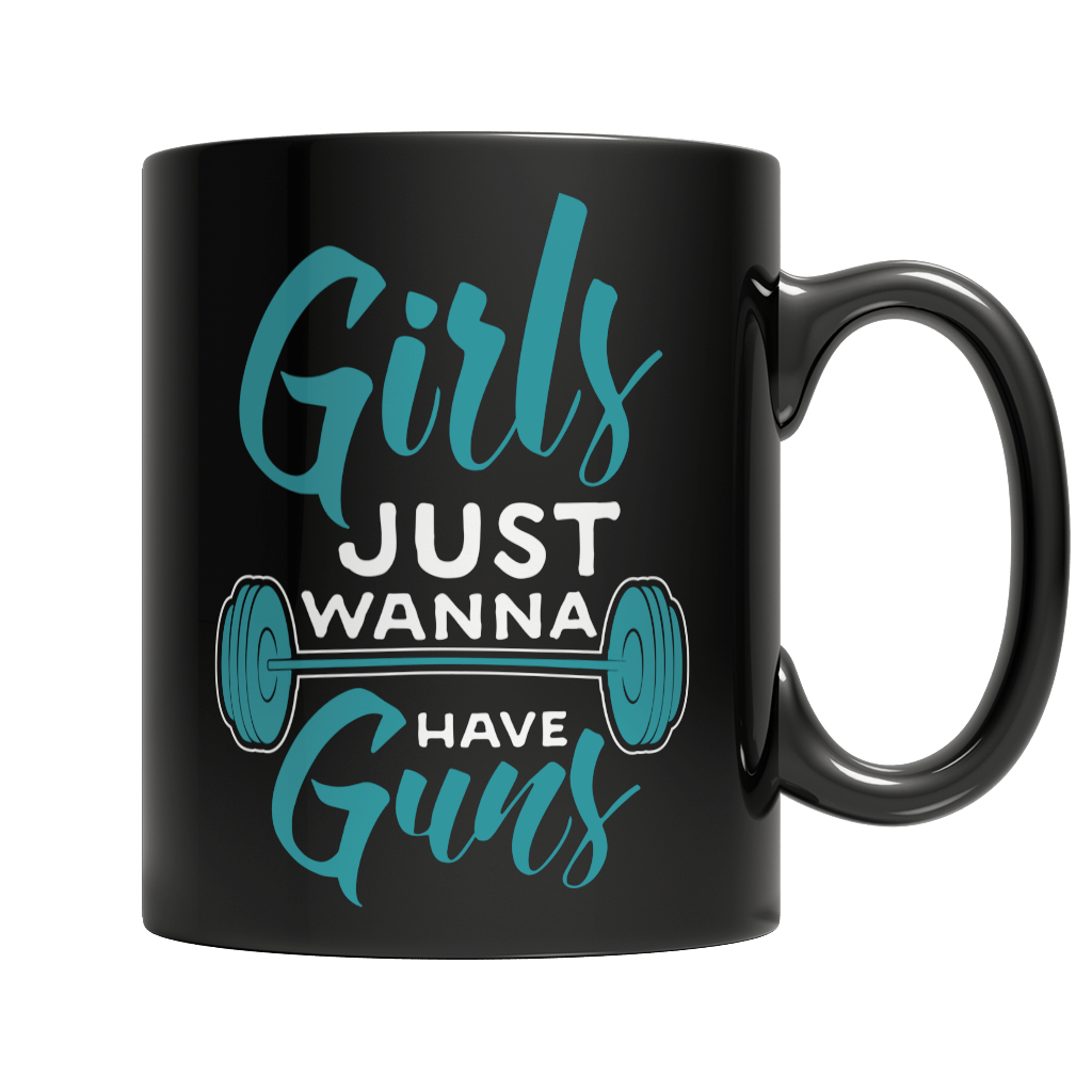 11oz Black Mug - Girls Just Wanna Have Guns