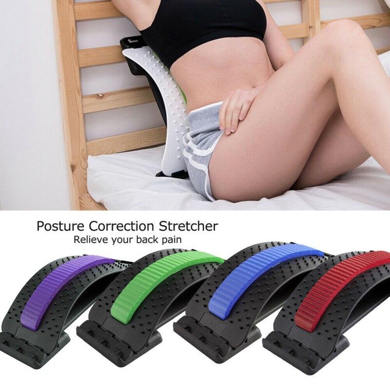 1PC Back Stretch Equipment Magic Stretcher Fitness Lumbar Massager Relaxation Spine Pain Relief Posture Corrector Drpshipping