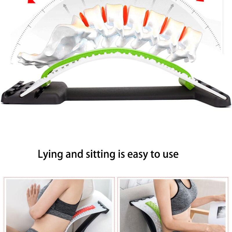 1PC Back Stretch Equipment Magic Stretcher Fitness Lumbar Massager Relaxation Spine Pain Relief Posture Corrector Drpshipping
