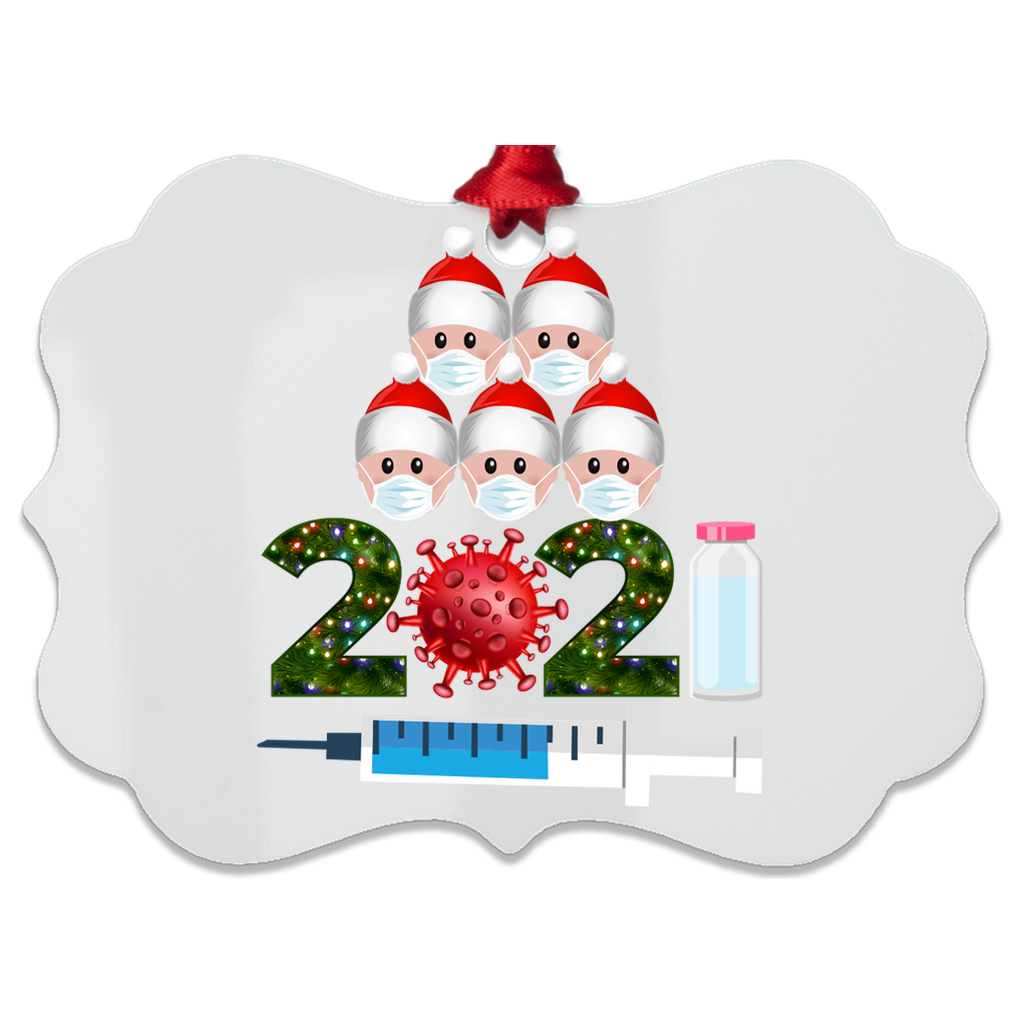 2021 Christmas Metal Ornament - 5 Persons