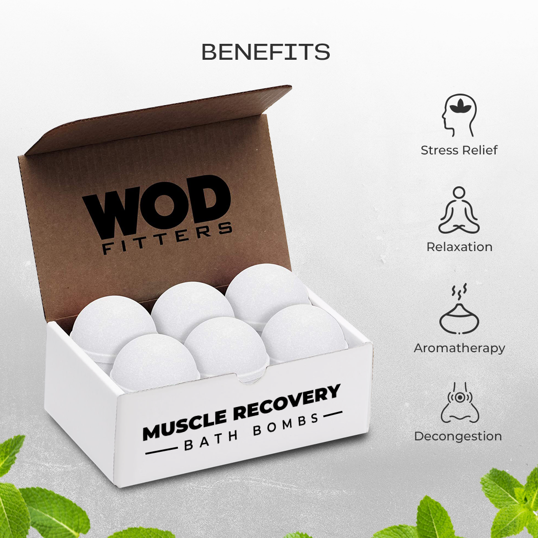 RecoverBomb! - Bath Bombs Scientifically Formulated for Fast Relief from Muscle Soreness After Tough Workouts - 6 Pack
