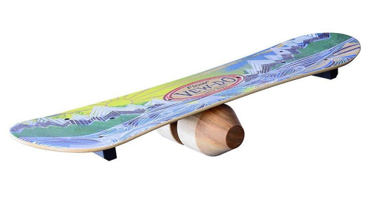 Vew-Do FLOW Balance Board with Patented Track and Rock Design - Provides Exceptional Toe / Heel and Rotational Balance for Snowboarding, Wakeboarding, Skateboarding Practice - Intermediate to Advanced 