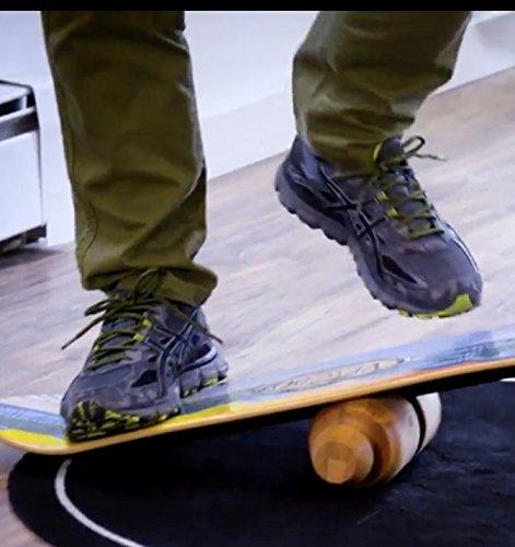 Vew-Do Zippy Balance Board with Patented Track and Rock Design - Provides Toe / Heel and Rotational Balance for Snowboarding, Wakeboarding, Skateboarding Practice - From Beginner to Advanced Users 