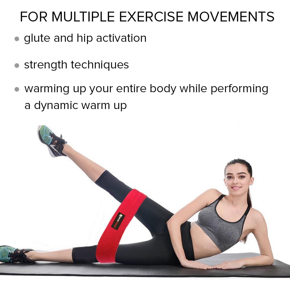Hip Resistance Band Set - For Glute Activation, Warm Up & Lower Body Workouts 