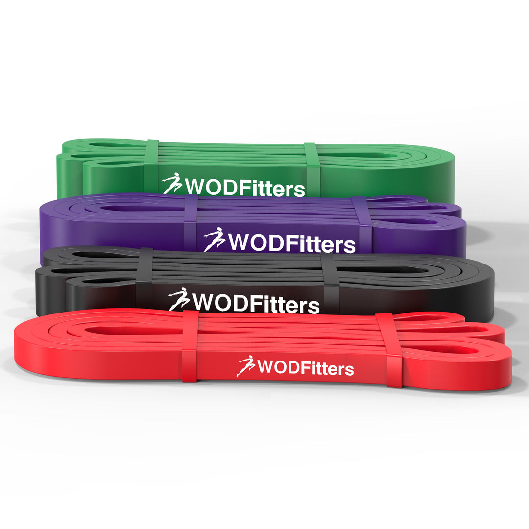 WODFitters Assisted Pull-Up Resistance Bands for Cross Training and Power-Lifting (Choose 4 or 5 Band Set or Single Band)