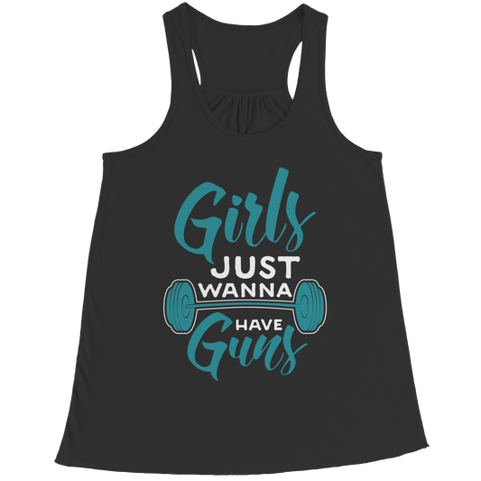 Bella Flowy Racerback Tank - Girls Just Wanna Have Guns