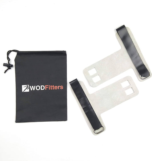 WODFitters Textured Leather Hand Grips for Pull Ups, Gymnastics and Weight Lifting