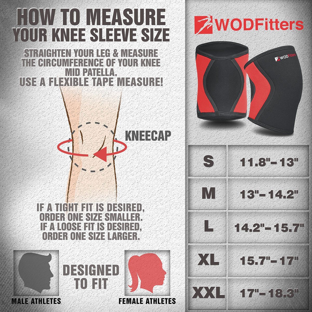 WODFitters Knee Sleeves - 5 mm - Sold as a Pair 
