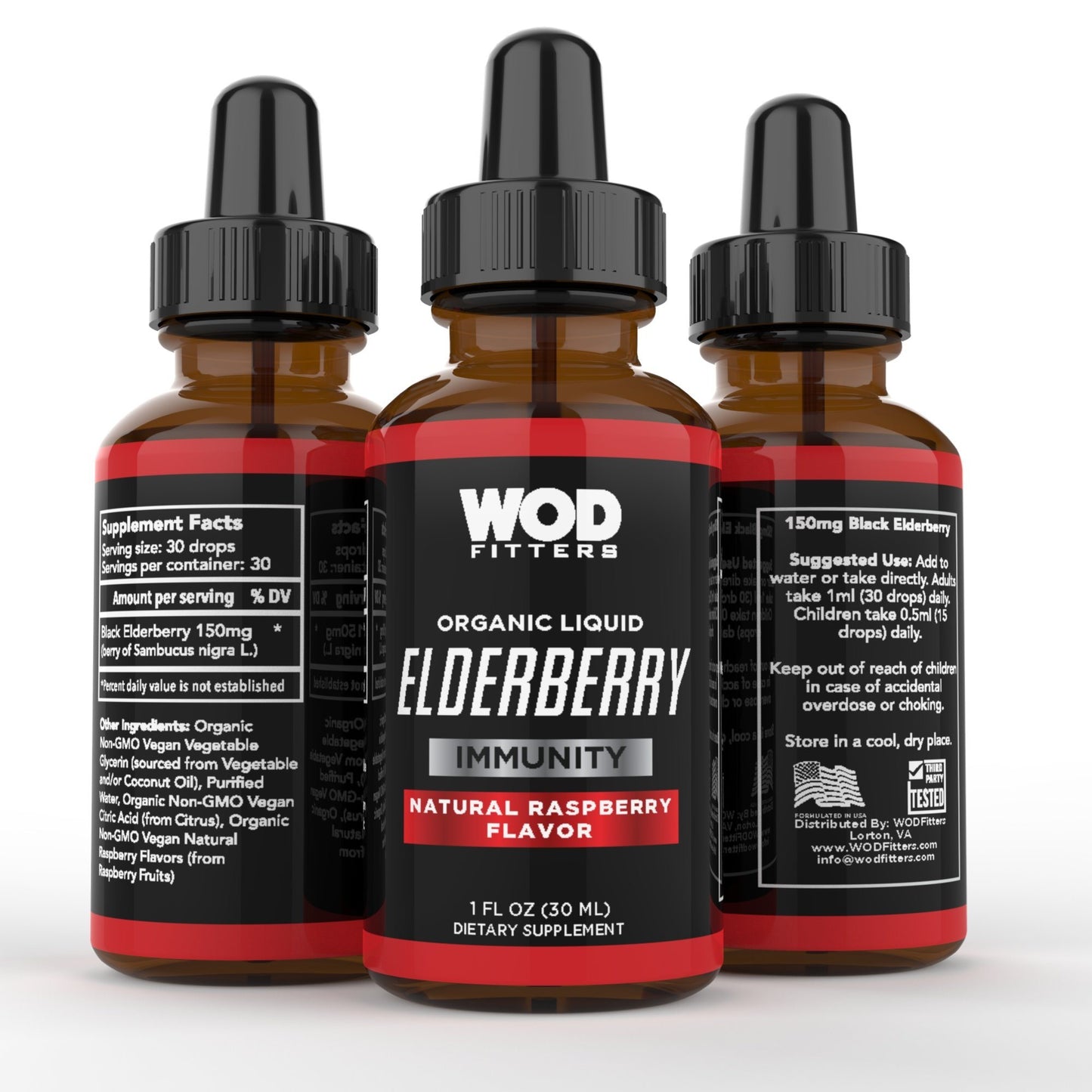 Nutrition - Organic Liquid Elderberry Drops - 1 Oz