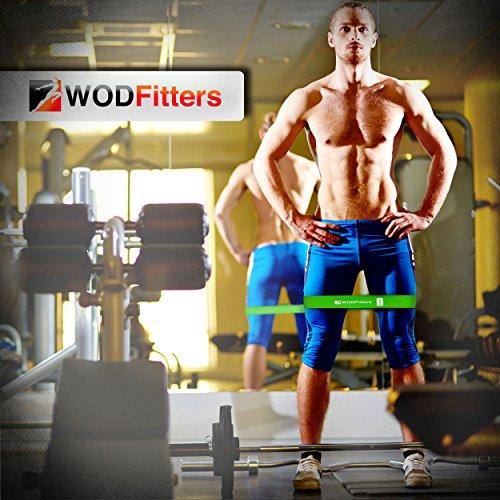 WODFitters Mini Bands Set - 4 Exercise and Workout Resistance Bands for Muscle Activation, Arms and Legs 