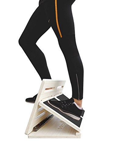 WODFitters Wooden Slant Board For Calf Stretching—Adjusts To 4 Positions—Non-slip Surface And Base 